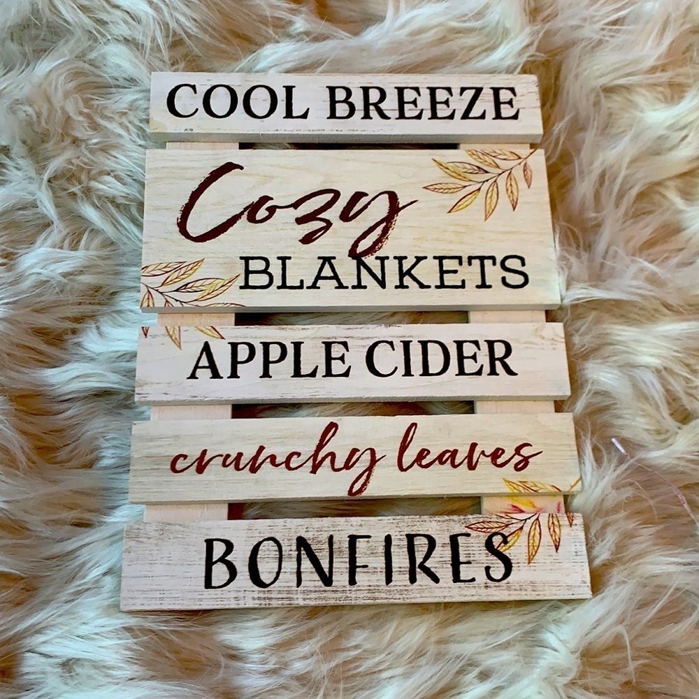 Wooden Fall Wall Sign - Made in the USA